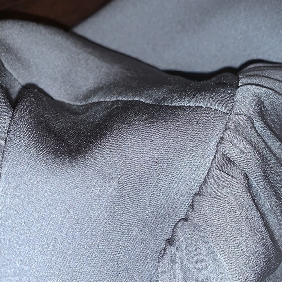 J. Crew Gray Blouse with Black Lace, sz Medium - Picture 5 of 16